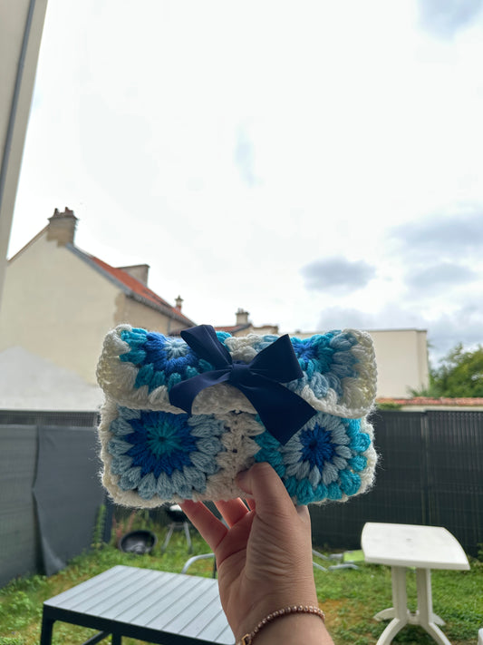 Pochette à livres en granny